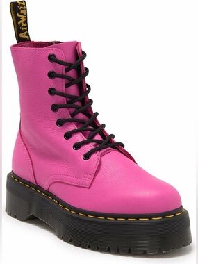 Dr. Martens Jadon Pink Lace-Up Platform Boot